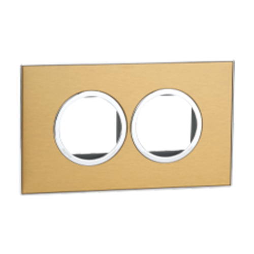 Legrand Arteor 4M Gold Brass Cover Plate With Frame, 5763 40